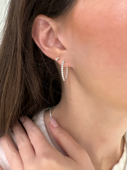 NYC Diamond Hoop Earrings