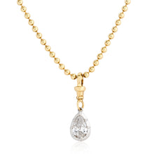 Load image into Gallery viewer, Button Back Diamond Pear Pendant