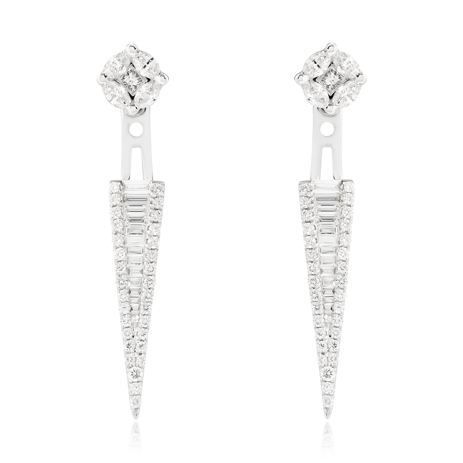 Diamond Illusion Stud With Removable Dagger