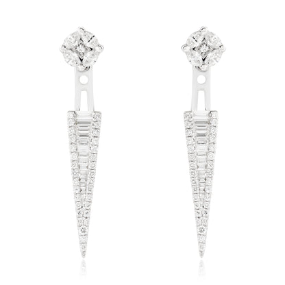 Diamond Illusion Stud With Removable Dagger