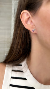 Toi Et Moi Diamond and Alexandrite Birthstone Stud Earrings - Two