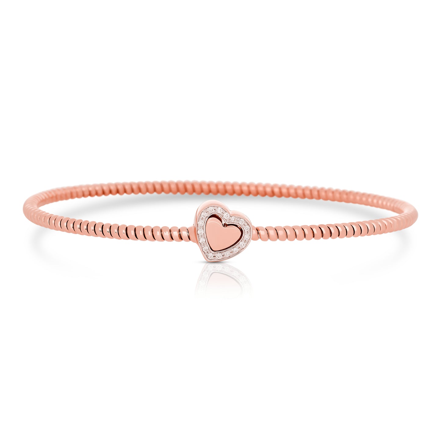 Tubogas Diamond Heart Bangle