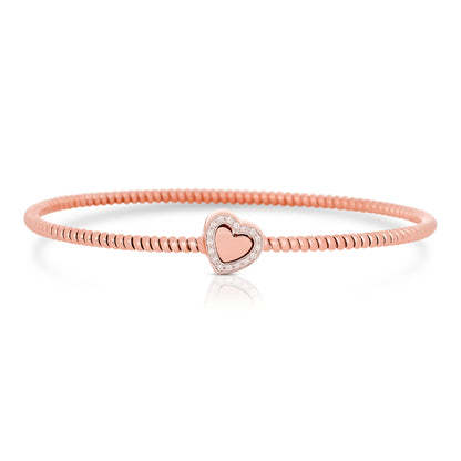 Tubogas Diamond Heart Bangle