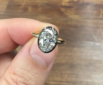 Button Back Lab Grown Diamond Engagement Ring