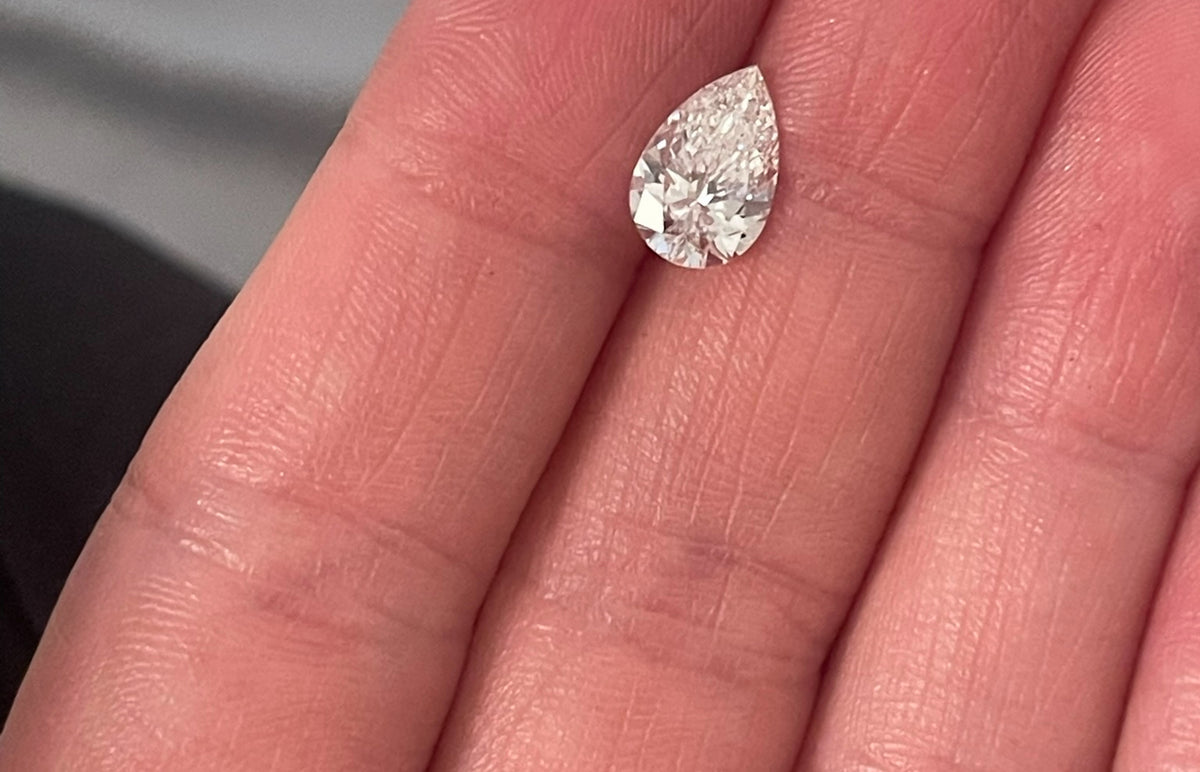 Button Back Diamond Button Back Diamond Pear Pendant – Nicole Rose Fine Jewelry