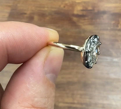 Button Back Lab Grown Diamond Engagement Ring