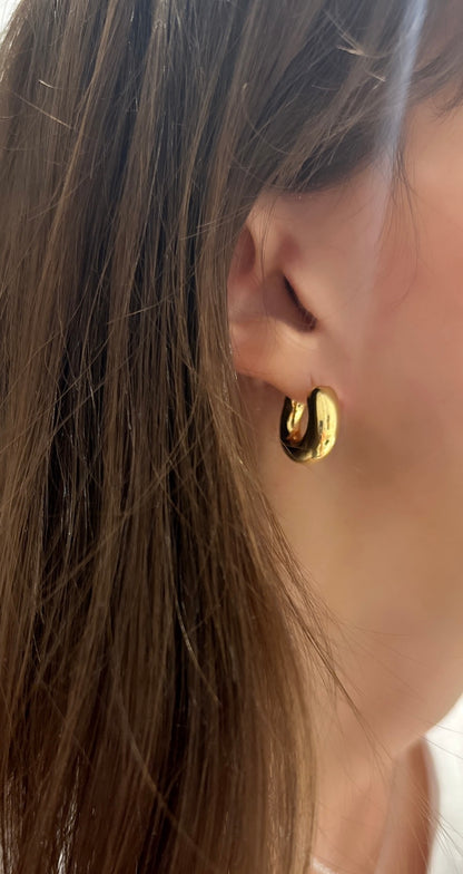 Chunky Gold Hoops - Three