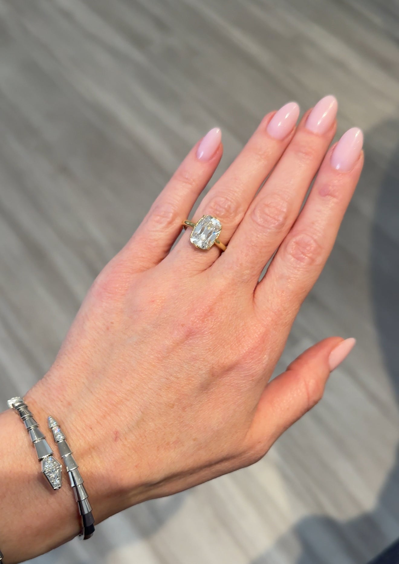 Lab Diamond Antique Cushion Cut Ring