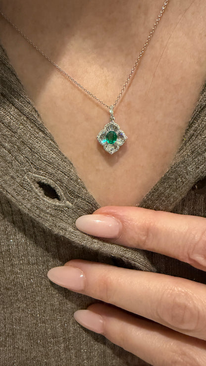 Emerald and Diamond Dreams Pendant