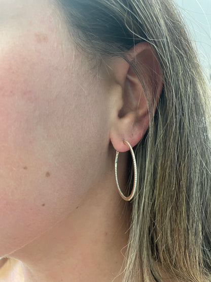 Nikki K Diamond Hoop Earrings 34mm