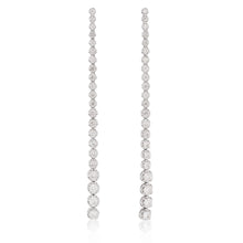 Load image into Gallery viewer, Graduating Diamond Strand Earrings - White