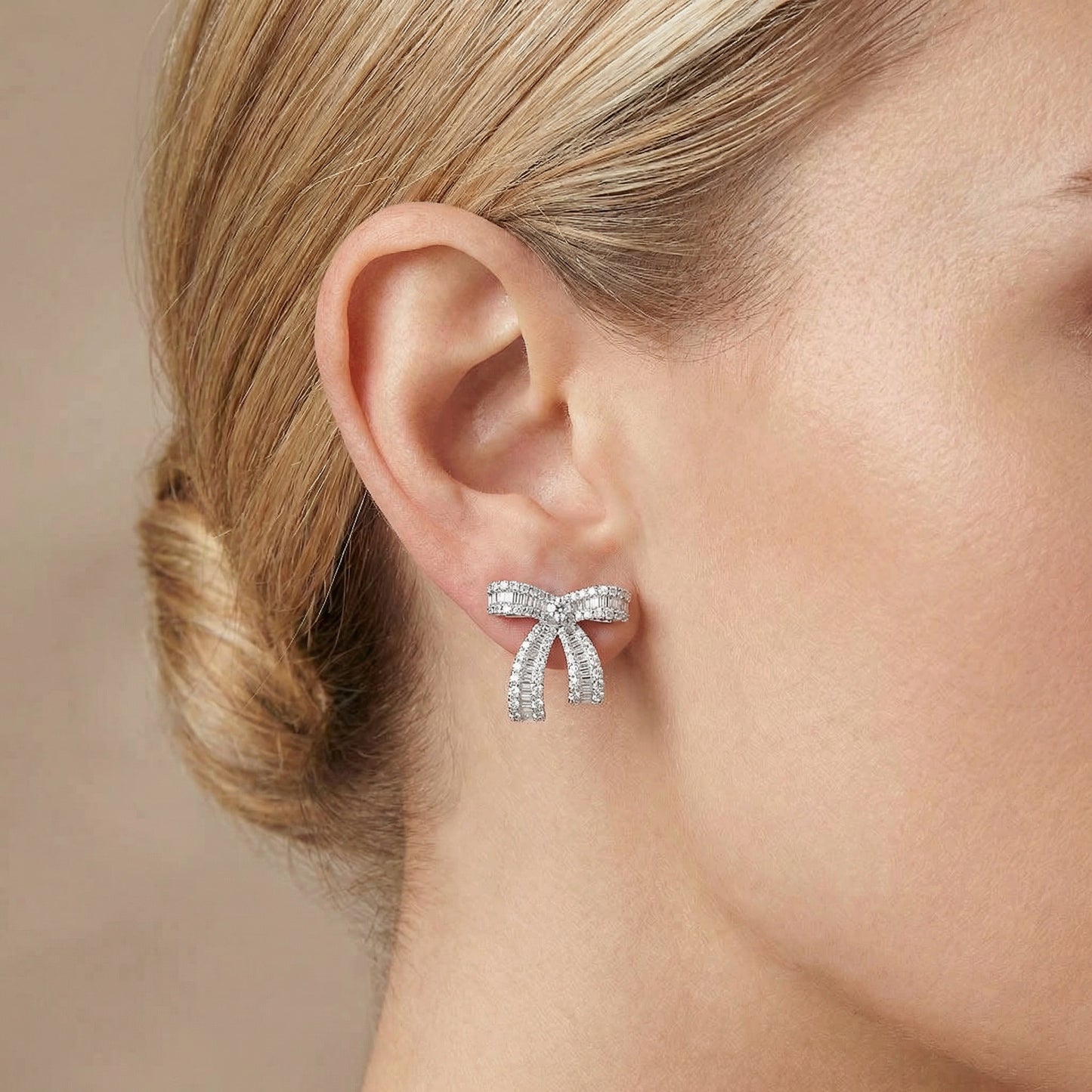 Diamond Luxe Bow Earrings