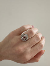 Load image into Gallery viewer, Two Tone Ruby and Diamond Ring