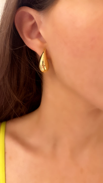 Medium Puffy Tear Drop Earrings