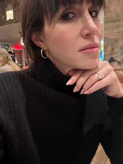 Etched Yellow Gold Hoop Earrings