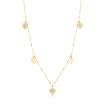 Diamond Heart Dangle Necklace