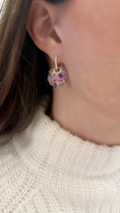 Rocky Mountain Multi Color Stone and Diamond Dangle Earrings