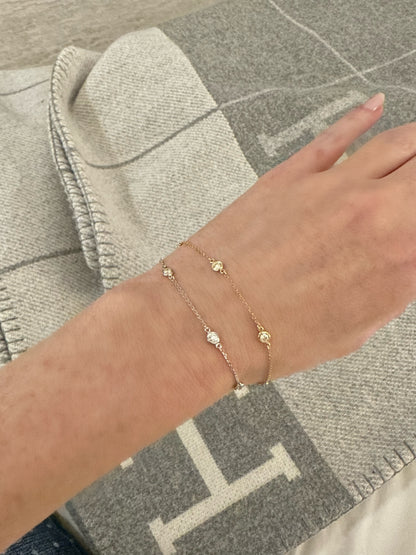 Adjustable Diamond By The Yard Bracelet - Two
