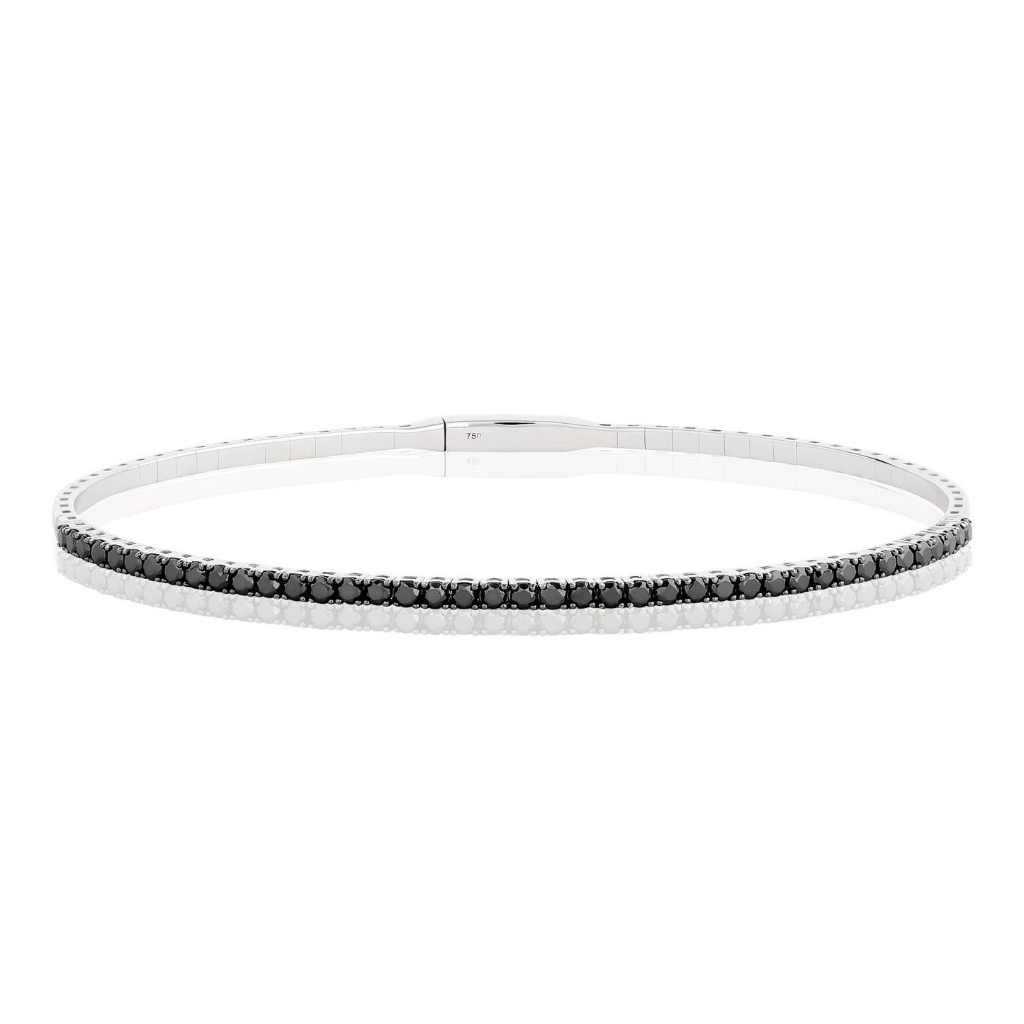 Mens Black Diamond Flex Bangle