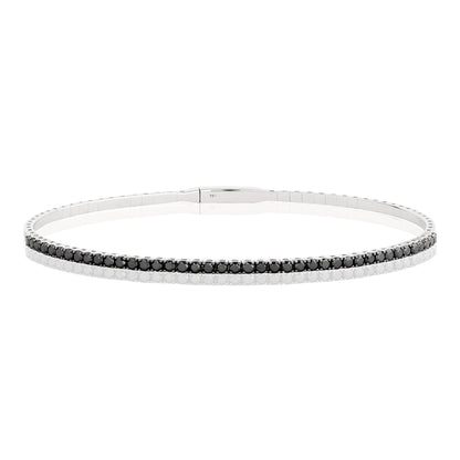 Mens Black Diamond Flex Bangle