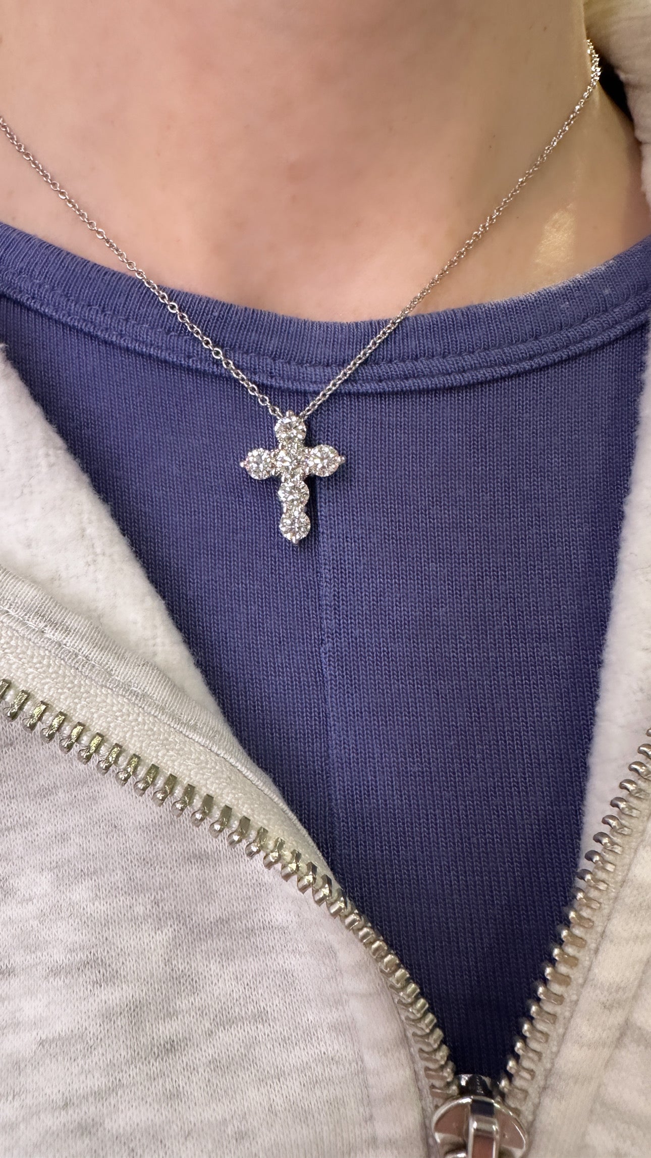 The Mallory Cross Pendant In Size Small