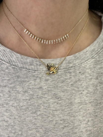 All Gold Baby Dove Pendant - Three