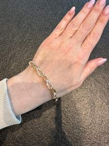 Alternating Diamond and Gold Luxe Link Bracelet - Five