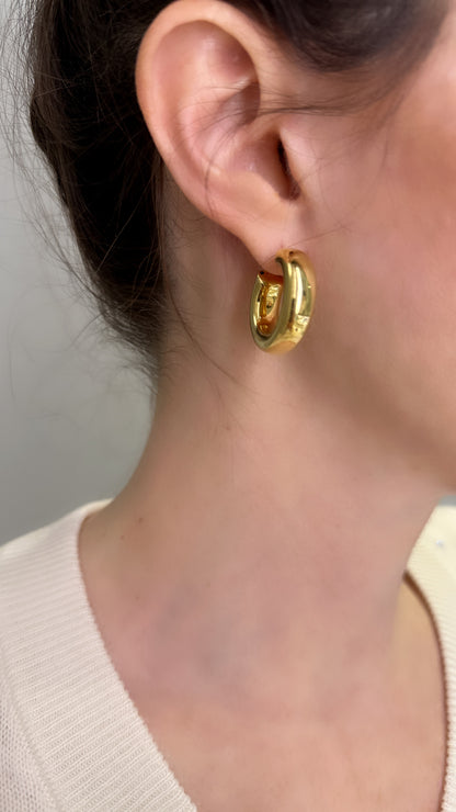Medium Chunky Hoop Earrings