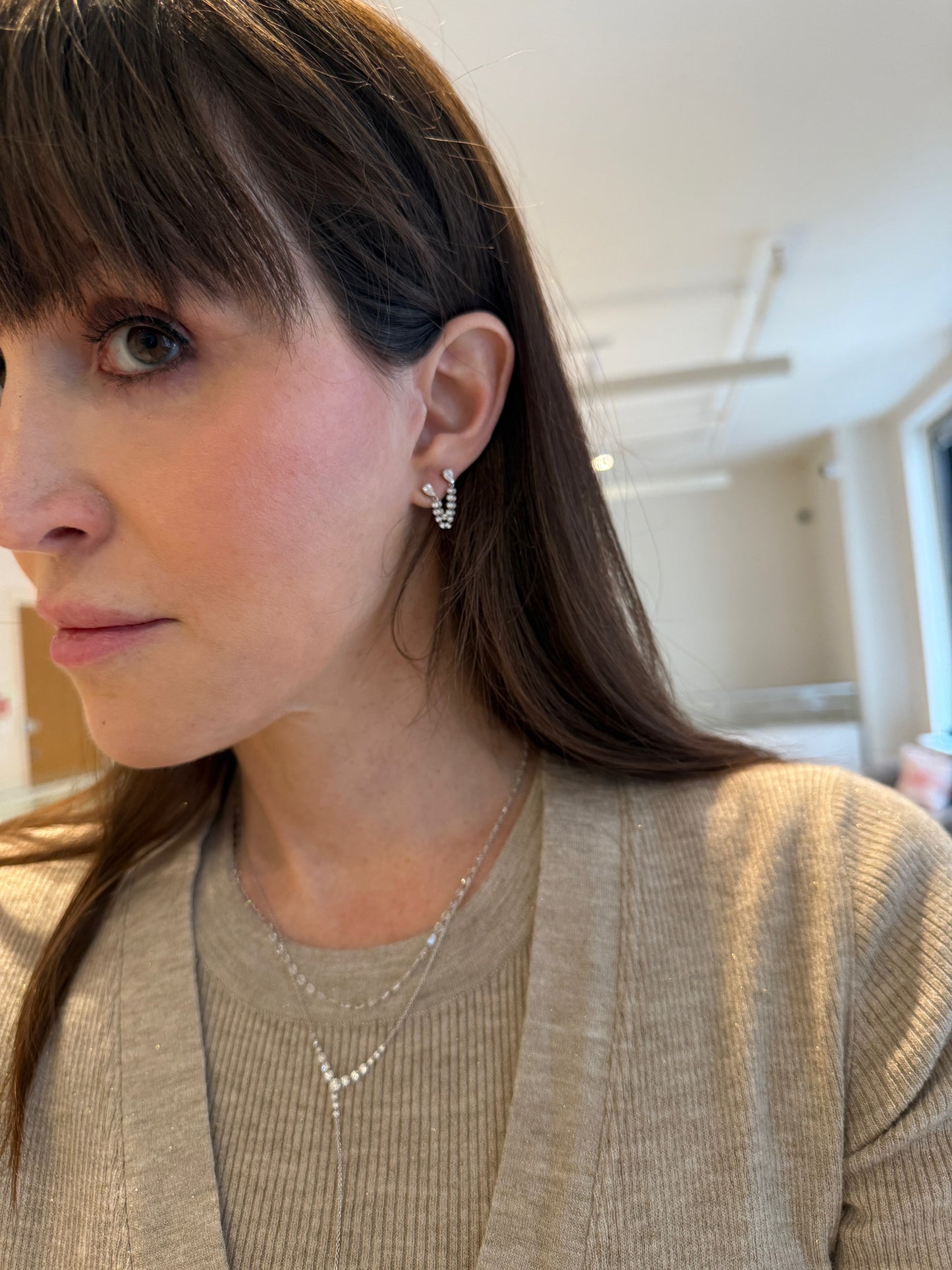 Double Row Diamond Ear Chain