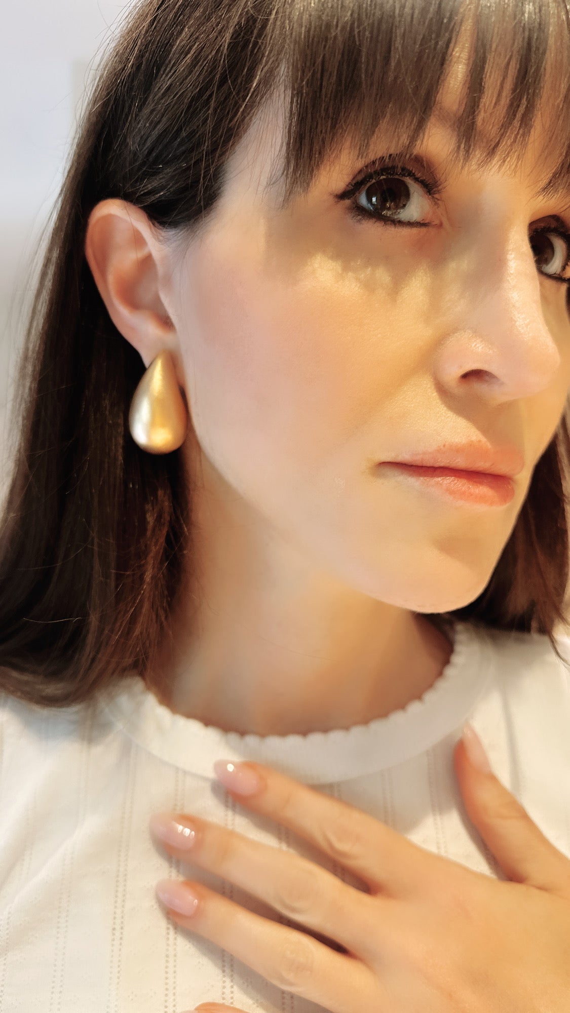 Large Puffy Tear Drop Earrings