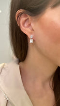 Load image into Gallery viewer, Double Illusion Diamond Hanging Earrings