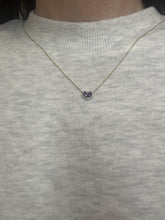 Load image into Gallery viewer, Chubby Amethyst and Diamond Heart Pendant - Two