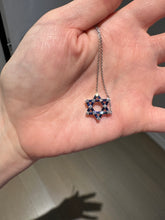 Load image into Gallery viewer, Sapphire and Diamond Star of David Pendant - Two