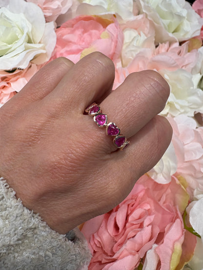 Ruby Happy Hearts Eternity Band
