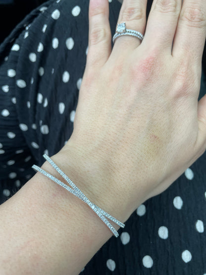 Two Row Diamond Flex Bracelet.