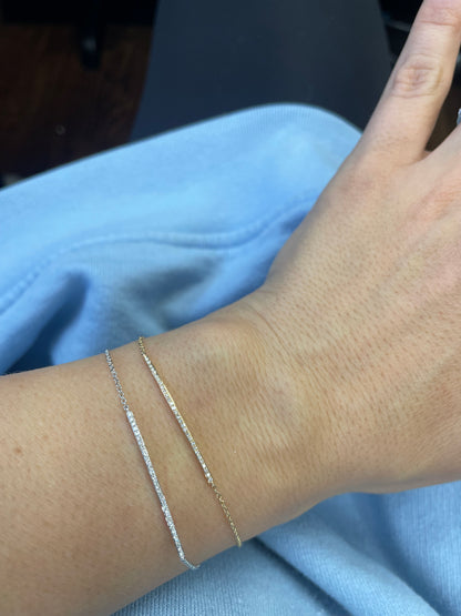 Adjustable Length Diamond Bar Bracelet