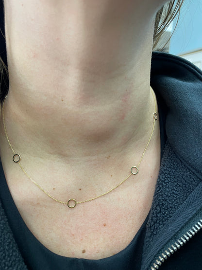 Gold Open Circle Chain
