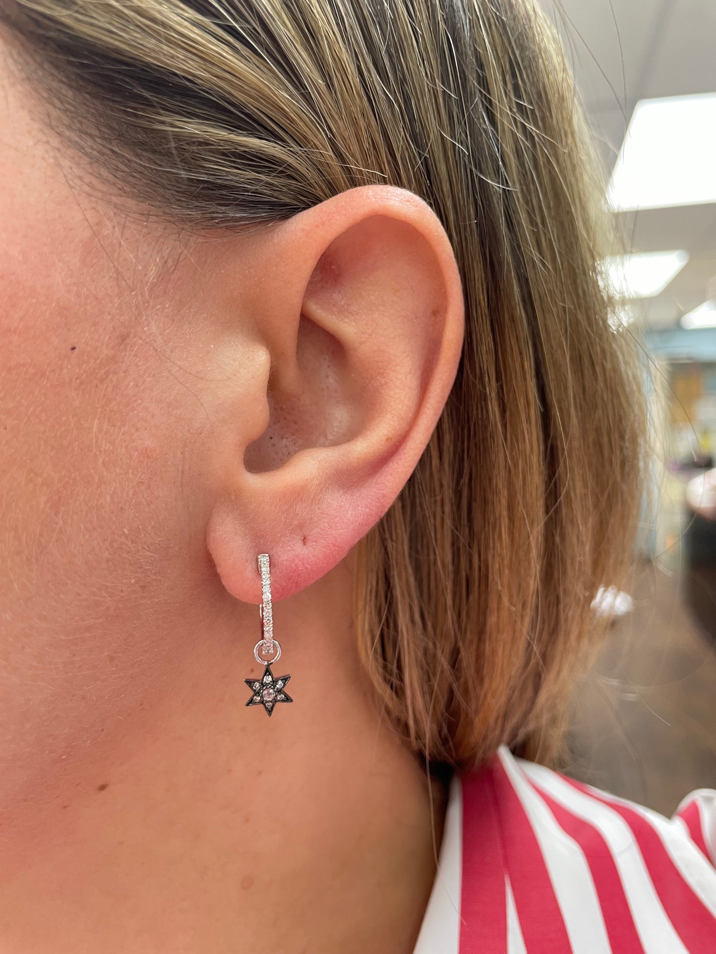 Rose Cut Diamond Star Charms