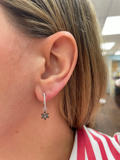 Rose Cut Diamond Star Charms