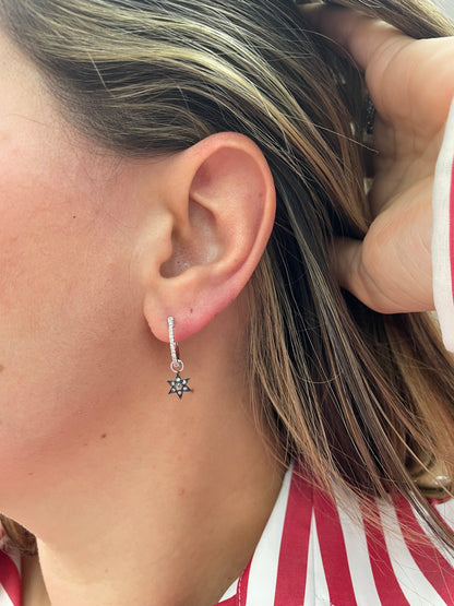 Rose Cut Diamond Star Charms