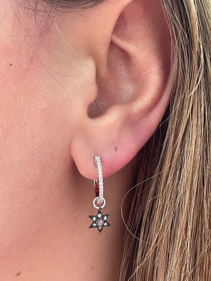 Rose Cut Diamond Star Charms