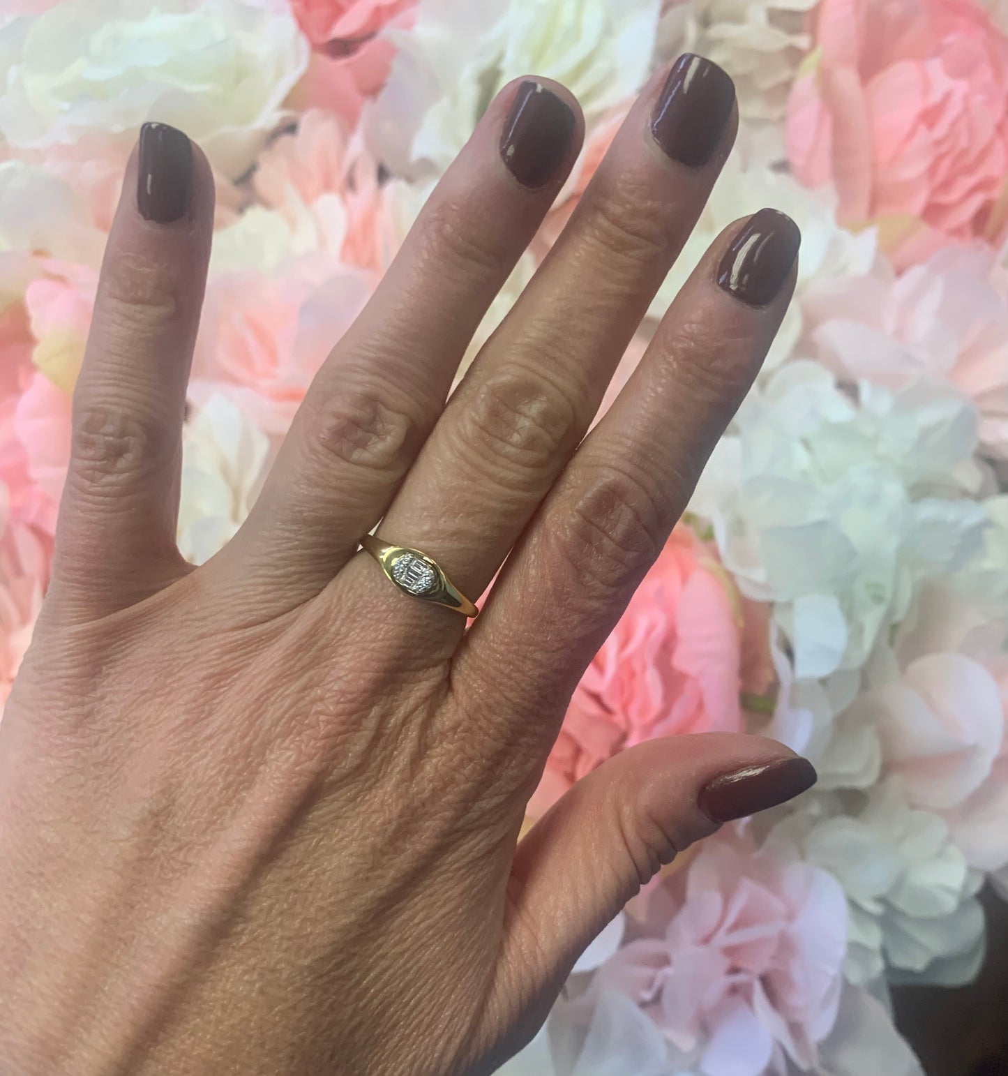 Petite Diamond Illusion Gypsy Ring