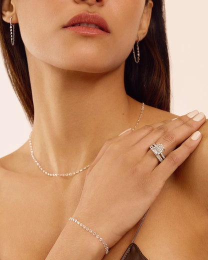 Rose Cut Pear Diamond Bracelet