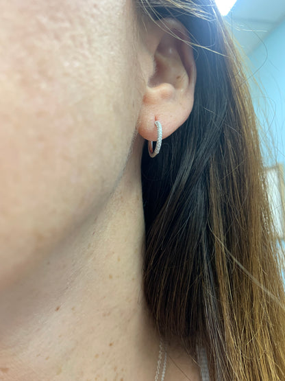 Multi Row Diamond Mini Hoops