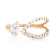 Load image into Gallery viewer, Pear and Round Diamond Ring
