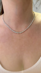 Dainty Four Diamond Riviera Necklace - Two