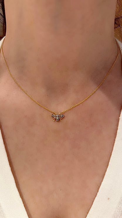Diamond Bumble Bee Pendant - Two