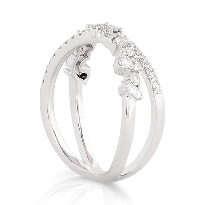 Diamond Criss Cross Band - White Two