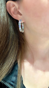 Multi Shape Colored Stone Earrings - Two