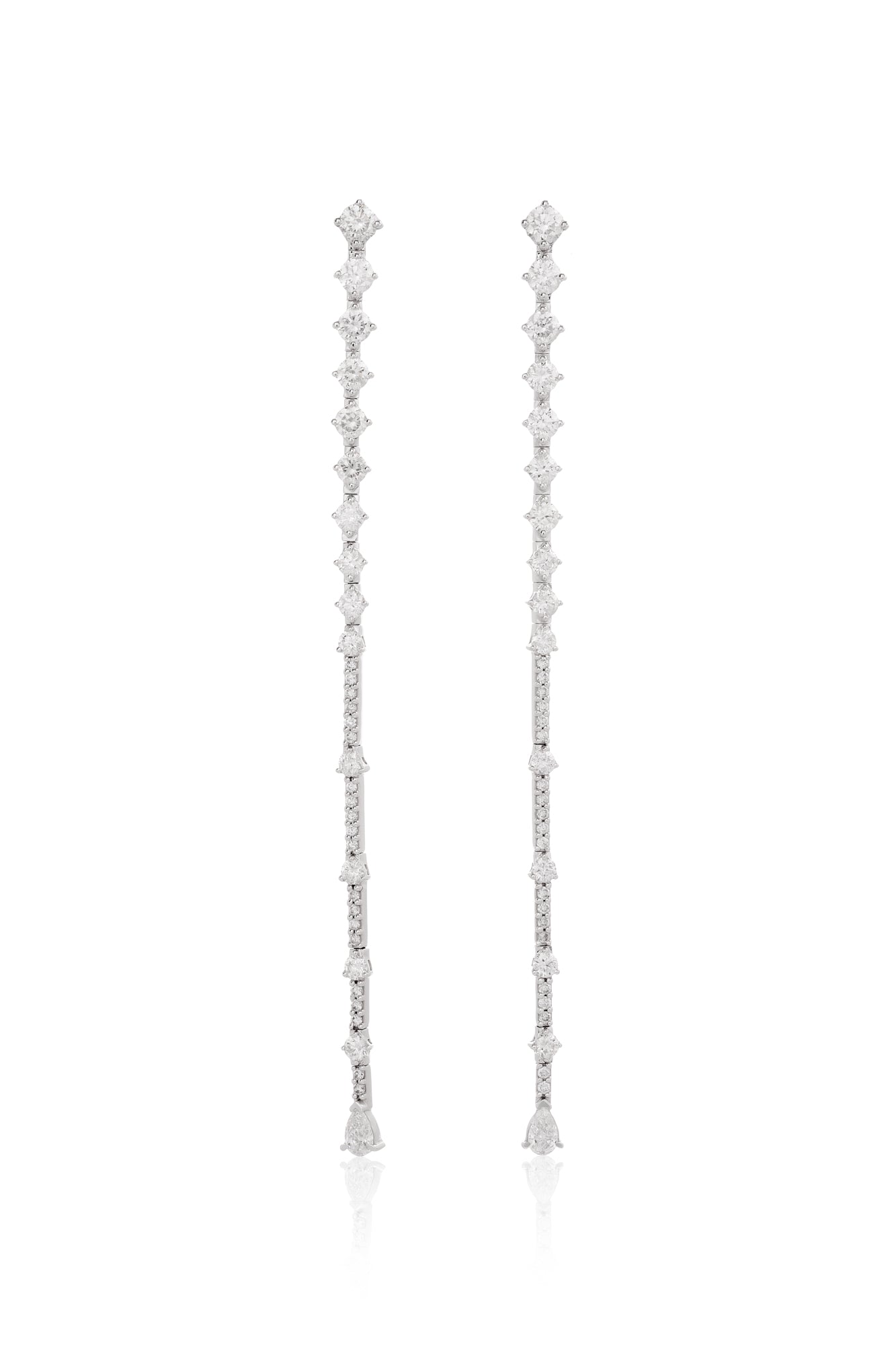 Straight Line Diamond Earrings